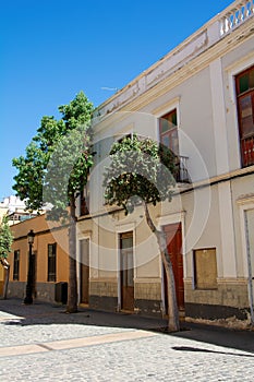 Street in the old town of Galdar, a town on Gran Canaria in Spain photo