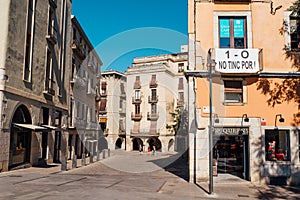 street in the Old town of Girona, Catalonia