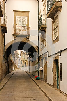 Street in the old town. Guimaraes . Portugal