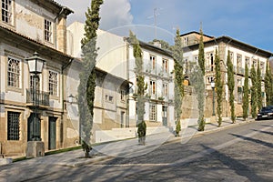 Street in the old town. Guimaraes . Portugal photo