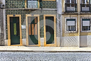 Street in old town of Lisbon
