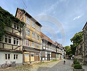 A street of Old Town in Quedlinburg Germany