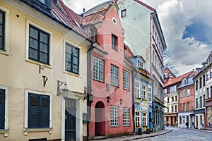 Street in old town of Riga, Latvia