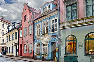 Street in old town of Riga, Latvia