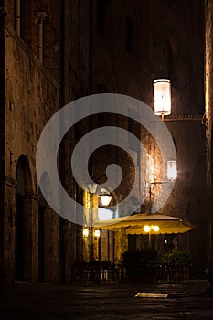 Street old town San Gimignano