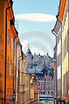 Street in Old Town in Stockholm