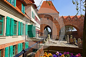 Street in old town of Torun, Poland