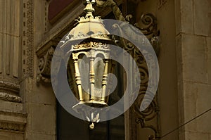 Street ornaments with lamp and details.