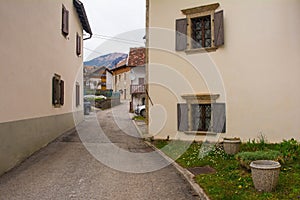 Street in Ovasta, North East Italy