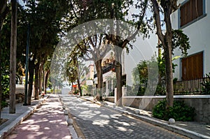 Street P. Tsaldari in Kos town on sunny day