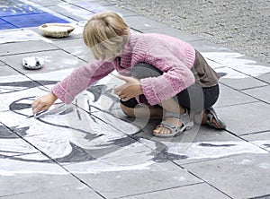 Street painting in Geldern