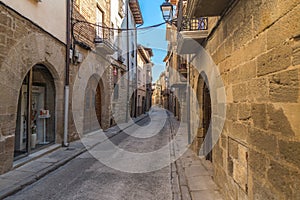 Street of Pamplona district in Spain