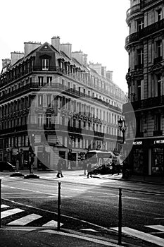 Street of Paris.The city is a combination of modern and classic lifestyles