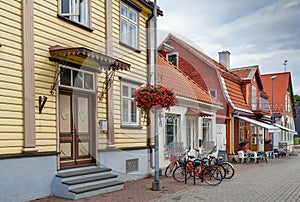 Street in Parnu, Estonia photo