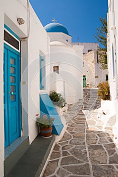 Street in Paros photo