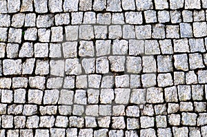 Street paved with cobblestone