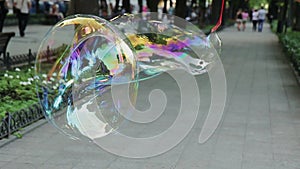 Street Performer Blows Bubbles