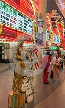 Street performer at Fremont Street