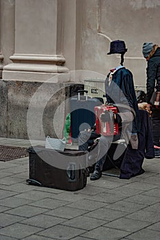 Street performer in Munich Germany