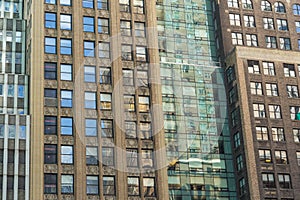 Street perspective New Yorker buildings.