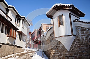Street of Plovdiv`s Old Town
