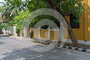 Street in Pondicherry, India. photo