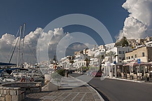 Street in the port of Naxos town