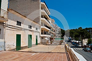 The street of Porto Cristo, Majorca island