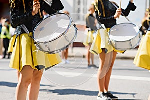 Street promotion of the majorettes of the festival spring