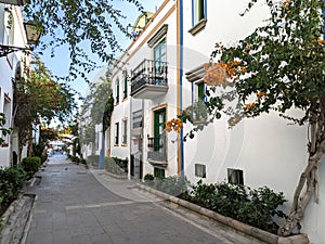 Street in Puerto de Mogan in the Canary Islands in Spain
