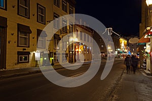 Street of Quebec Old city