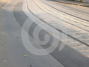 Street railway at day