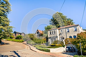 Street in the residential area of Oakland