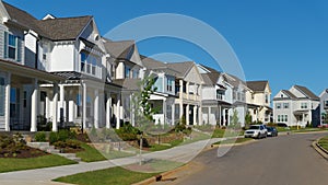 Street of residential homes