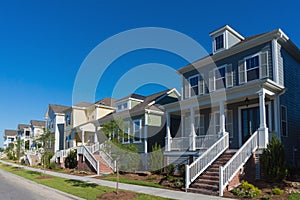 Street of residential houses