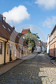 Street with residentual buildings, Simrishamn