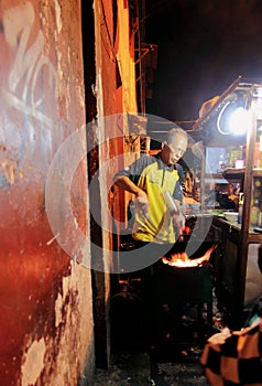 Street restaurant Jogyakarta Indonesia