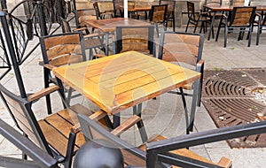 Street Restaurant Table, Empty Cafe Tables, Bar Terrace, Outdoor Restaurants, Outside Trattoria