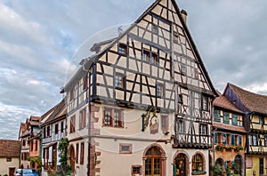 Street in Riquewihr, Alsace, France