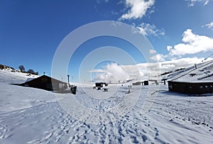Street road ice winter travel ski center in anilio metsovo greece
