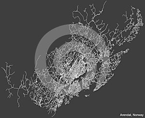 Street roads map of ARENDAL, NORWAY