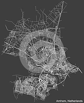 Street roads map of ARNHEM, NETHERLANDS