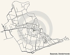 Street roads map of the BAASRODE COMMUNITY, DENDERMONDE photo