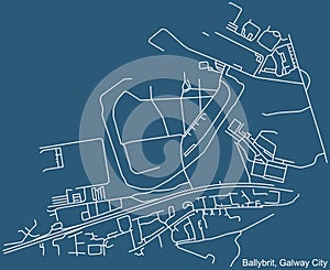 Street roads map of the Baile an Bhriotaigh-Ballybrit Electoral Area of Galway City, Ireland