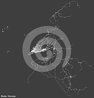 Street roads map of BODÃ˜, NORWAY