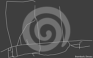 Street roads map of the BRAMBACH BOROUGH, DESSAU