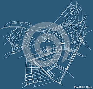 Street roads map of the Breitfeld Quarter of Bern, Switzerland