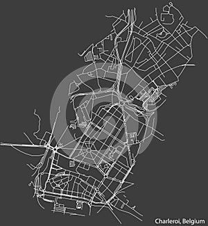 Street roads map of the CHARLEROI MUNICIPALITY, CHARLEROI