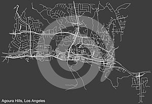 Street roads map of the CITY OF AGOURA HILLS, LOS ANGELES CITY COUNCIL