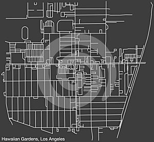 Street roads map of the CITY OF HAWAIIAN GARDENS, LOS ANGELES CITY COUNCIL